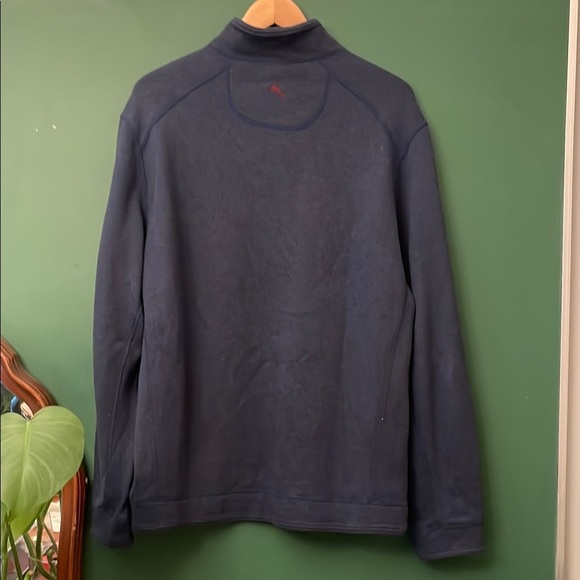 Tommy Bahama Bayview Reversible Quarter Zip Sweater Navy/Burgundy Men's L - Picture 4 of 7